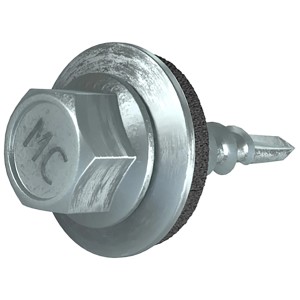 Verzinkte Schraube SKÜ 4,8 x 20 mm mit Bohrspitze für Dachbleche.