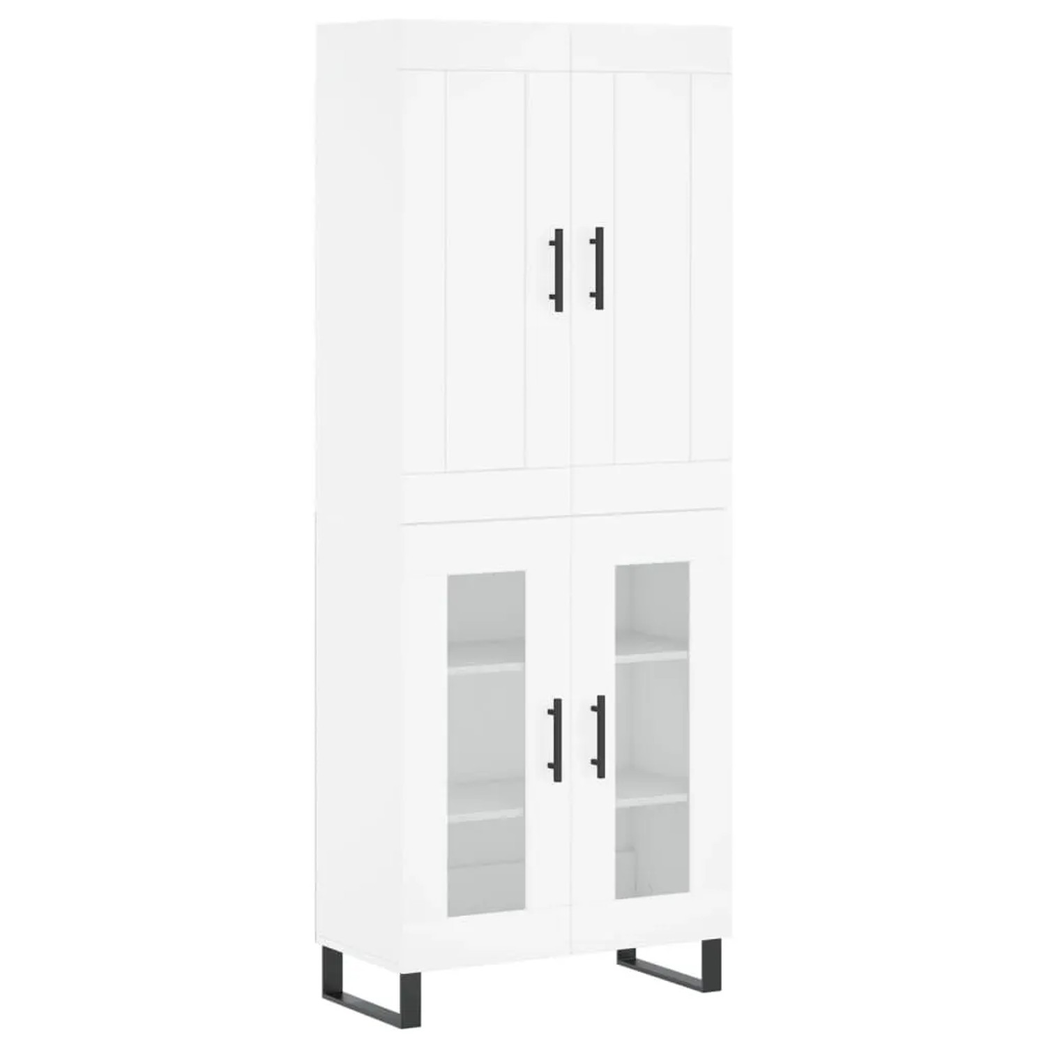 vidaXL Highboard Weiß 69,5x34x180 cm Holzwerkstoff 3199641 günstig online kaufen