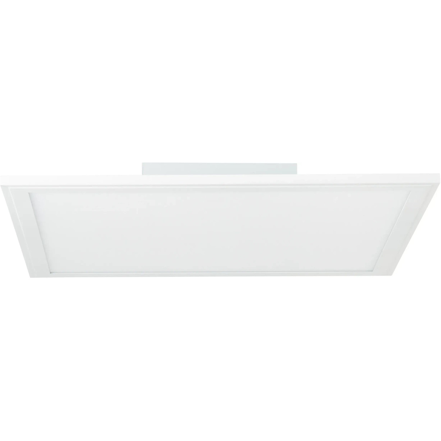 Weißes, eckiges LED-Panel Abie 40x40 cm mit RGB-Farbsteuerung für Deckenaufbau.
