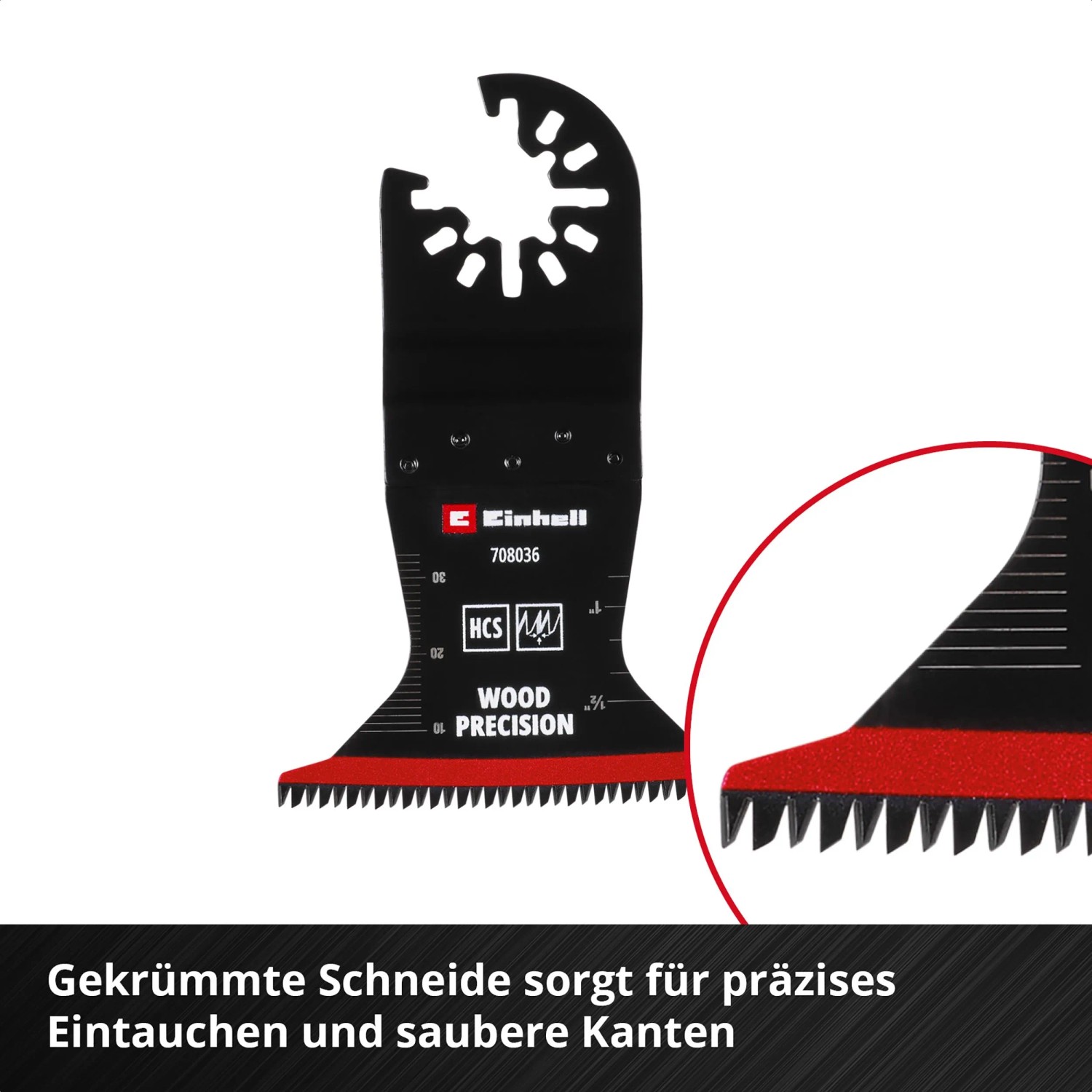 Einhell Tauchsägeblatt 65mm, HCS Stahl mit Japanzahnung für Multitool Zubehör.