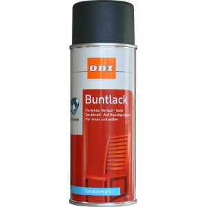 OBI Buntlack Spray RAL 7016 Anthrazit, seidenmatt, 400 ml Dose.