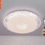 Weiße LED-Deckenleuchte Eddie (Ø 50cm) mit Farbwechsler, per App steuerbar.