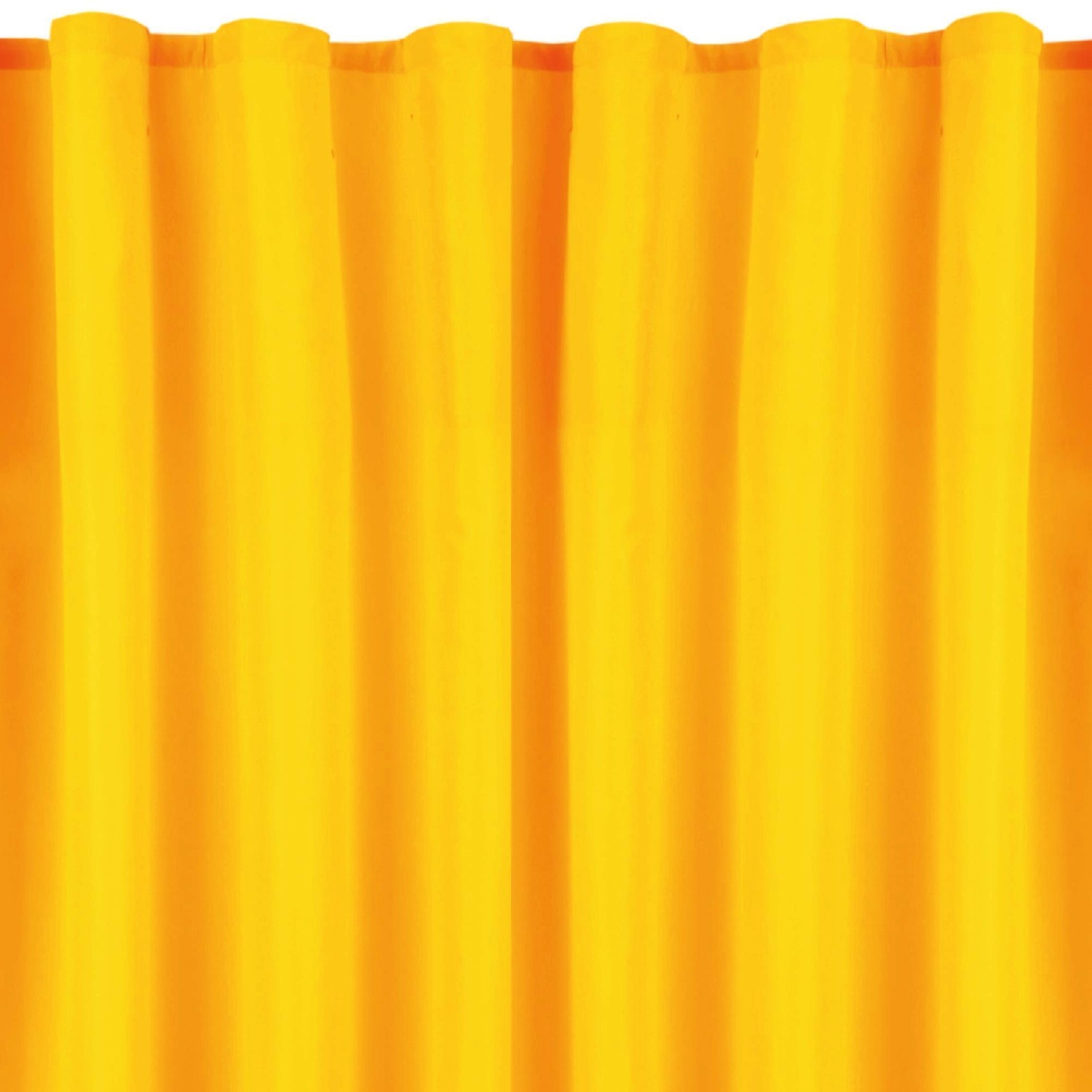 Hellorangefarbener Dekoschal Ellen 140x145 cm mit Universalband für Fenstervorhänge.