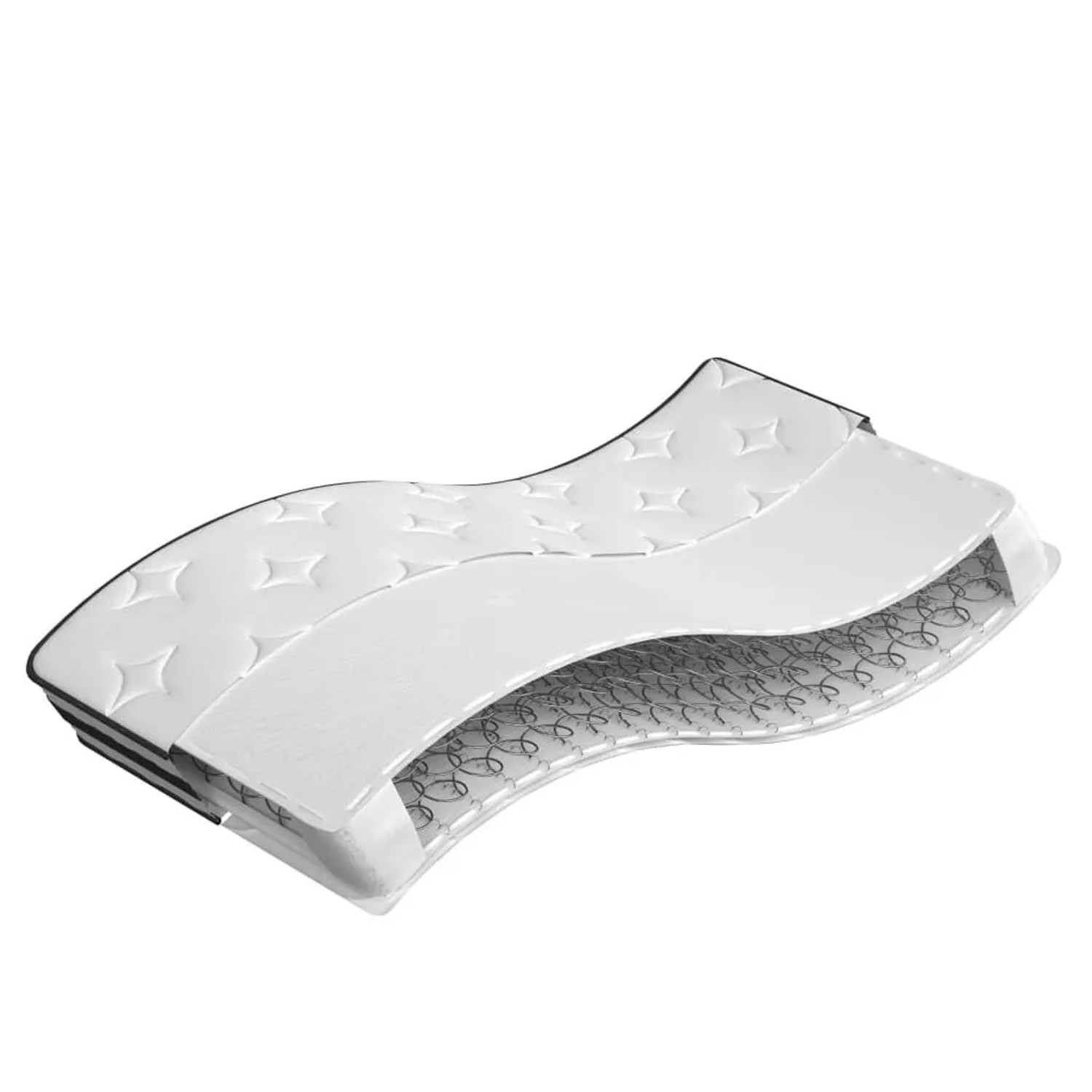 vidaXL Matratze Bonnell-Federkern Mittel 100x200 cm 372956