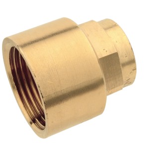 Kirchhoff Übergangsmuffe, 15 mm x 18,7 mm, aus blankem Metall, für Lötfittings.