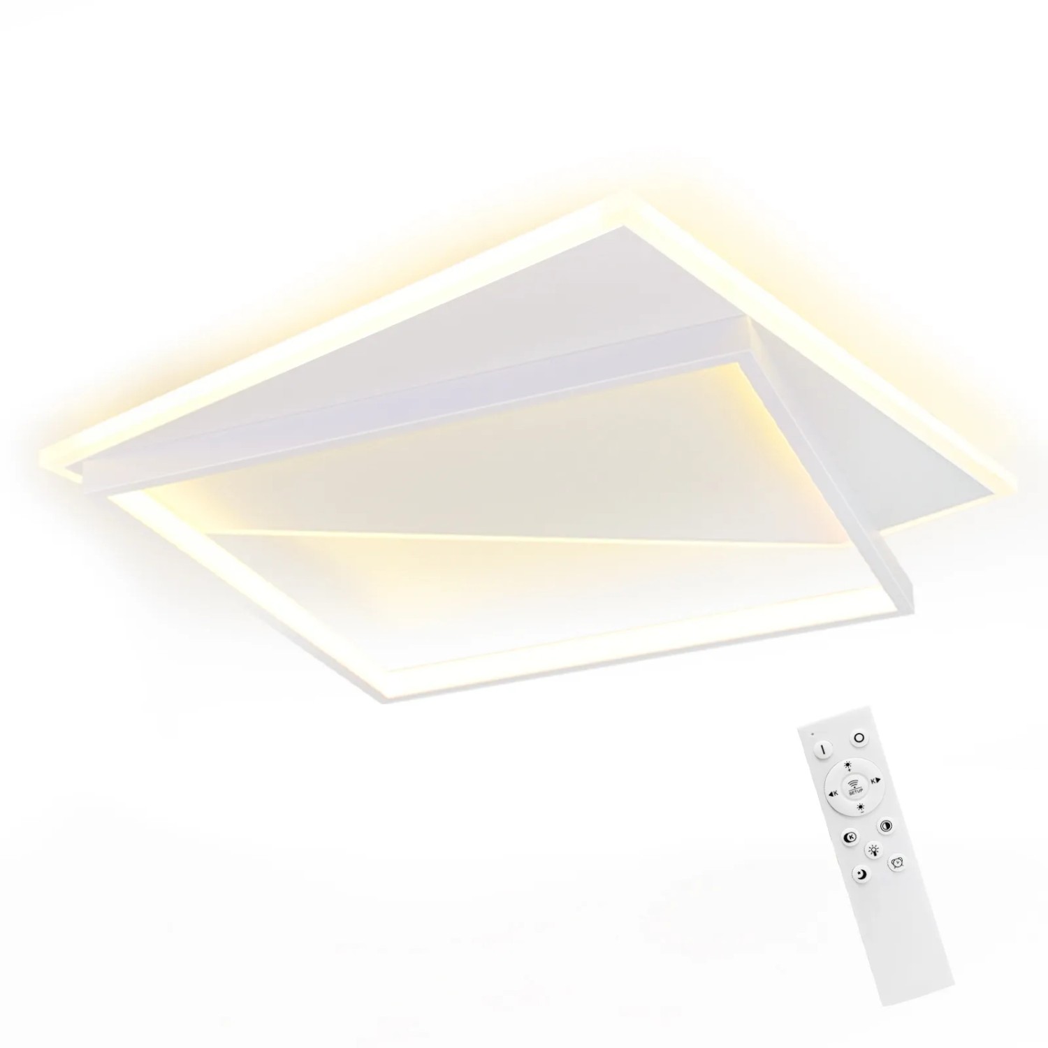 NETTLIFE LED Deckenleuchte aus Metall L48cmWeiß-2