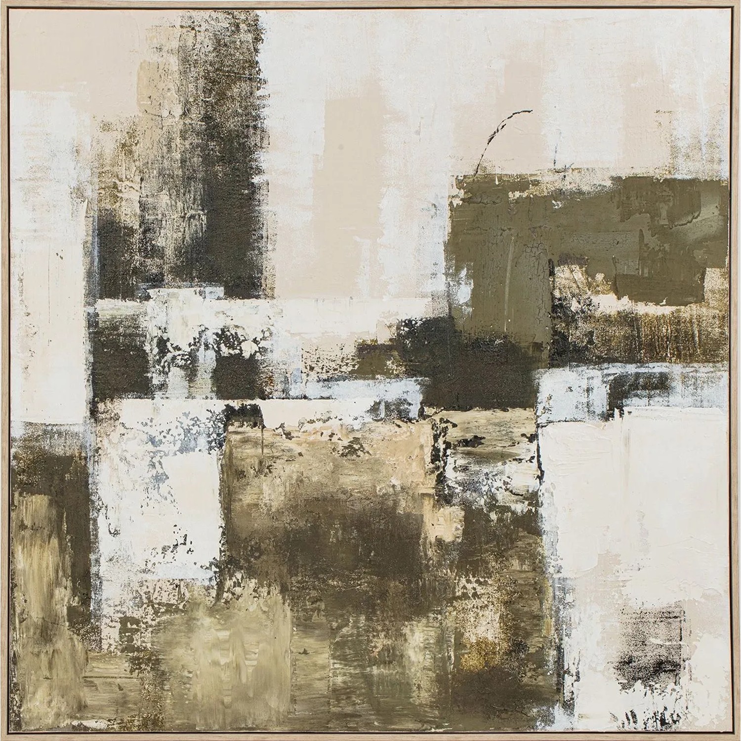 Art Universe Leinwandbild Expressive Abstract 100 x 100 cm