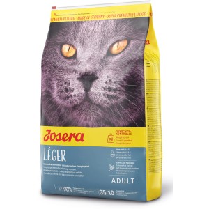 Josera Léger Katzen-Trockenfutter, 400g Packung mit Katzenmotiv, für Gewichtsmanagement