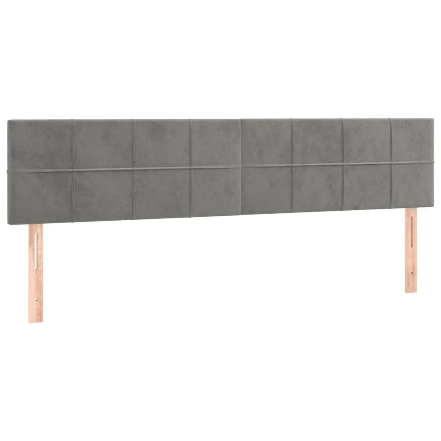 vidaXL Kopfteile 2 Stk Hellgrau 100x5x78/88 cm Samt 346096