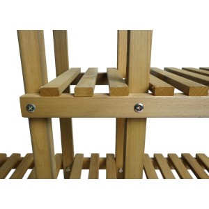 BERLINLODGE Pflanzregal HxBxT 95x105x25cm 5 Ablagen Outdoor Tanne Holz Blumentreppe Standregal Regal Blumenständer