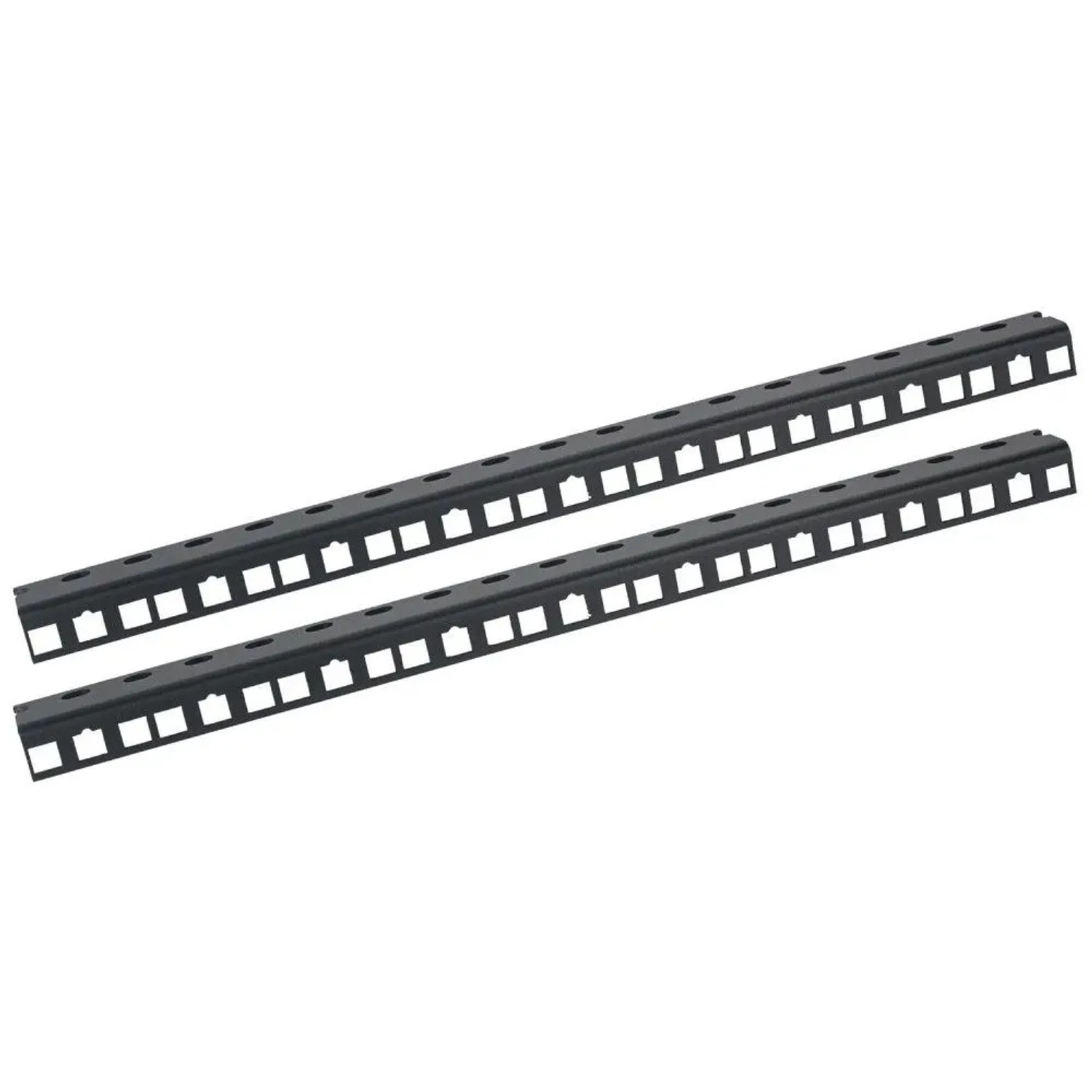 HMF 66809 Rackschiene für Serverschrank 2 Stück 10 Zoll 9 HE Schwarz
