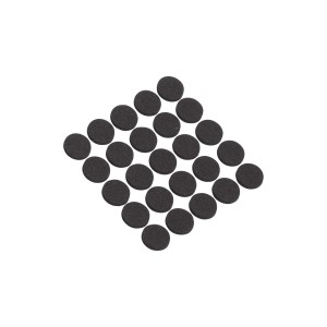 25 selbstklebende, extra softe Rutschstopper in Schwarz für Möbel und Gegenstände.