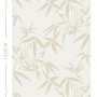 Rolle Dekorative Tapete mit Bambusblätter Muster in Beige, 0,53x10,05m.
