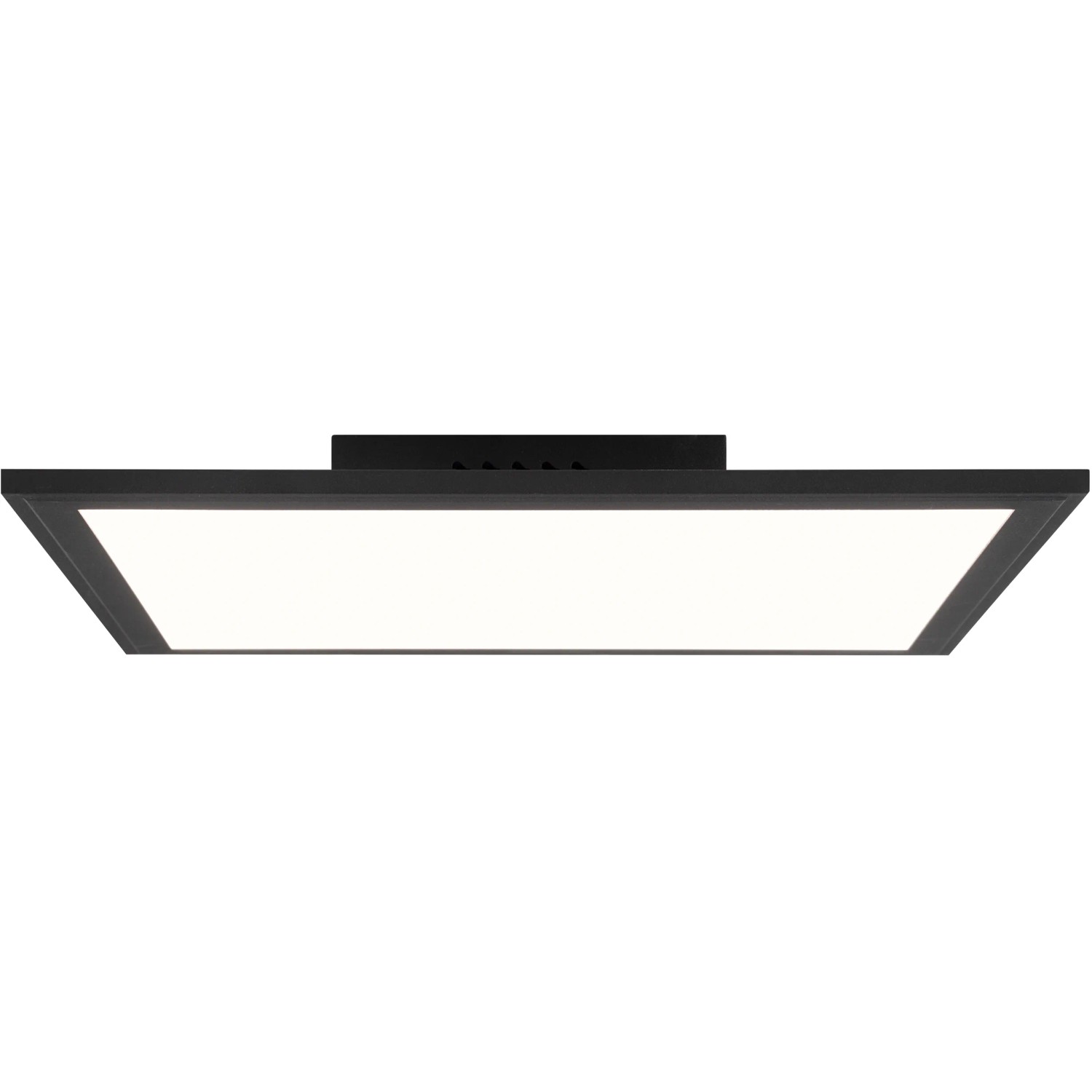 Schwarzes LED-Deckenpaneel Abie 40x40 cm mit RGB-Farbsteuerung für Innenräume.