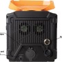 Cross Tools Travelbox 500+ Rückseite mit Anschlüssen für Camping & Zubehör.