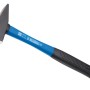 LUX Schlosserhammer Classic, 500 g, mit blauem Glasfasergriff und schwarzem Gummigriff.