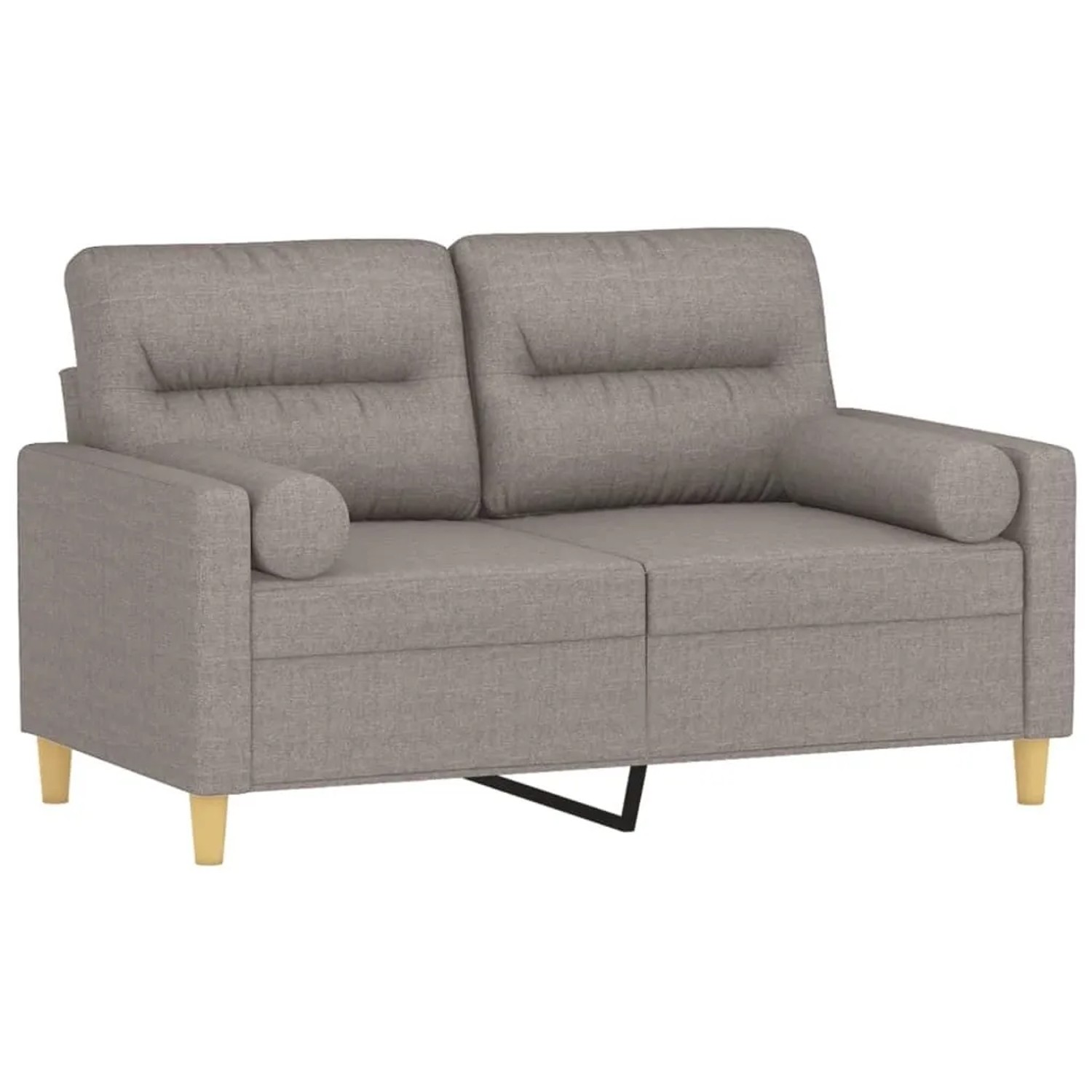 vidaXL 2-Sitzer-Sofa mit Zierkissen Taupe 120 cm Stoff 3200820 günstig online kaufen