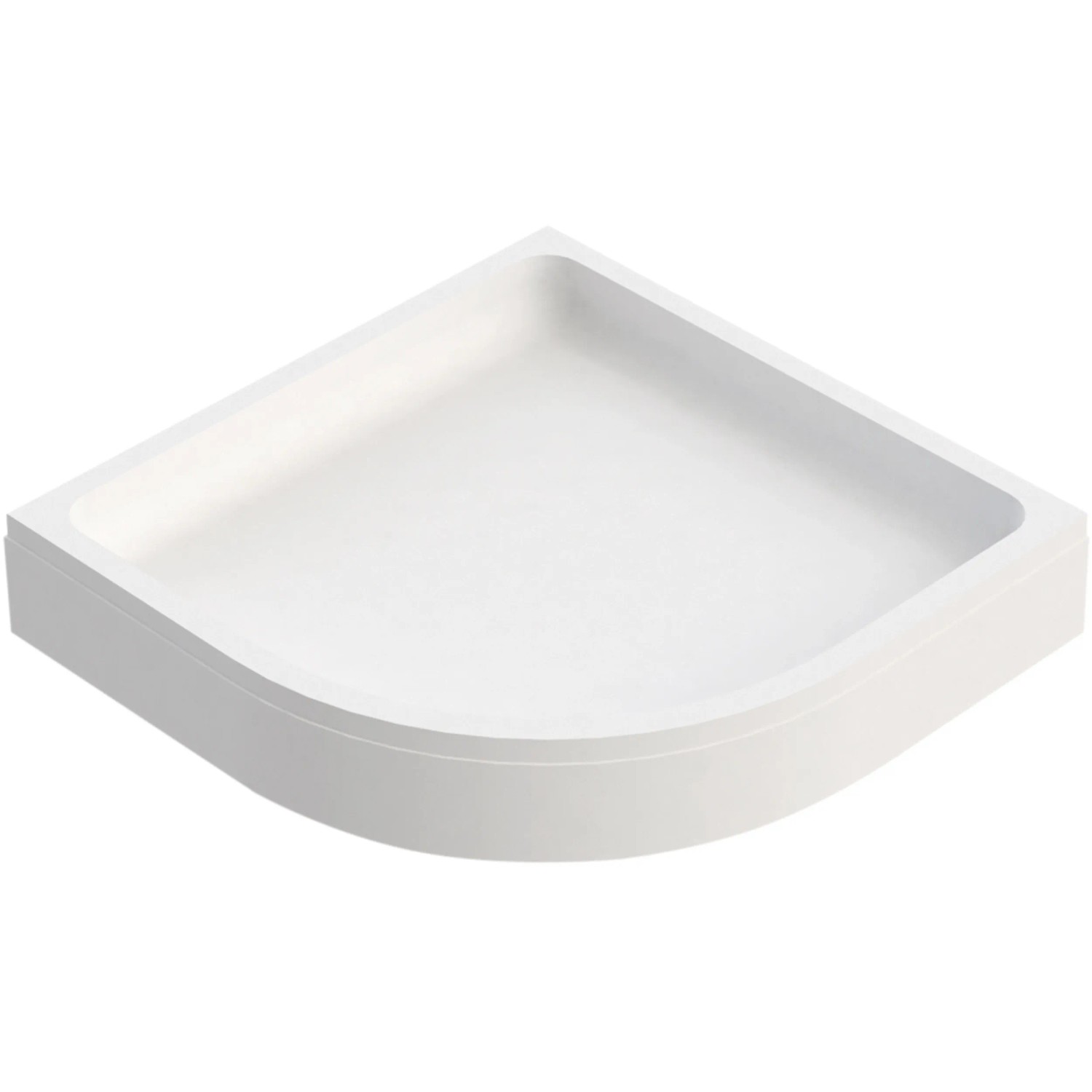 Ottofond Duschwanne Viertelkreis, 90x90 cm, weiß, aus Sanitäracryl, für kleine Bäder.