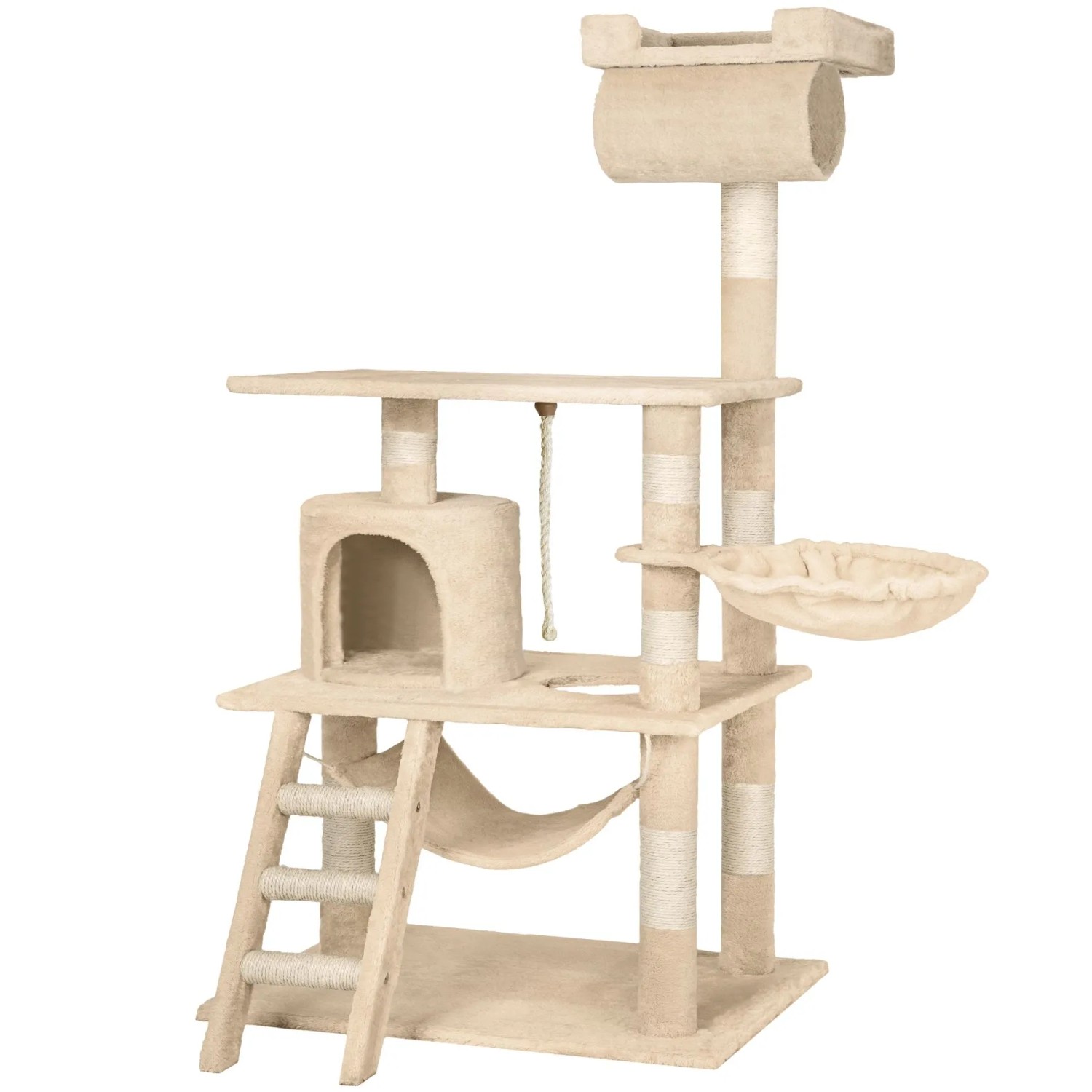 Tectake Kratzbaum Stokeley 141 cm Sisal  86 x 49 x 141 cm Beige