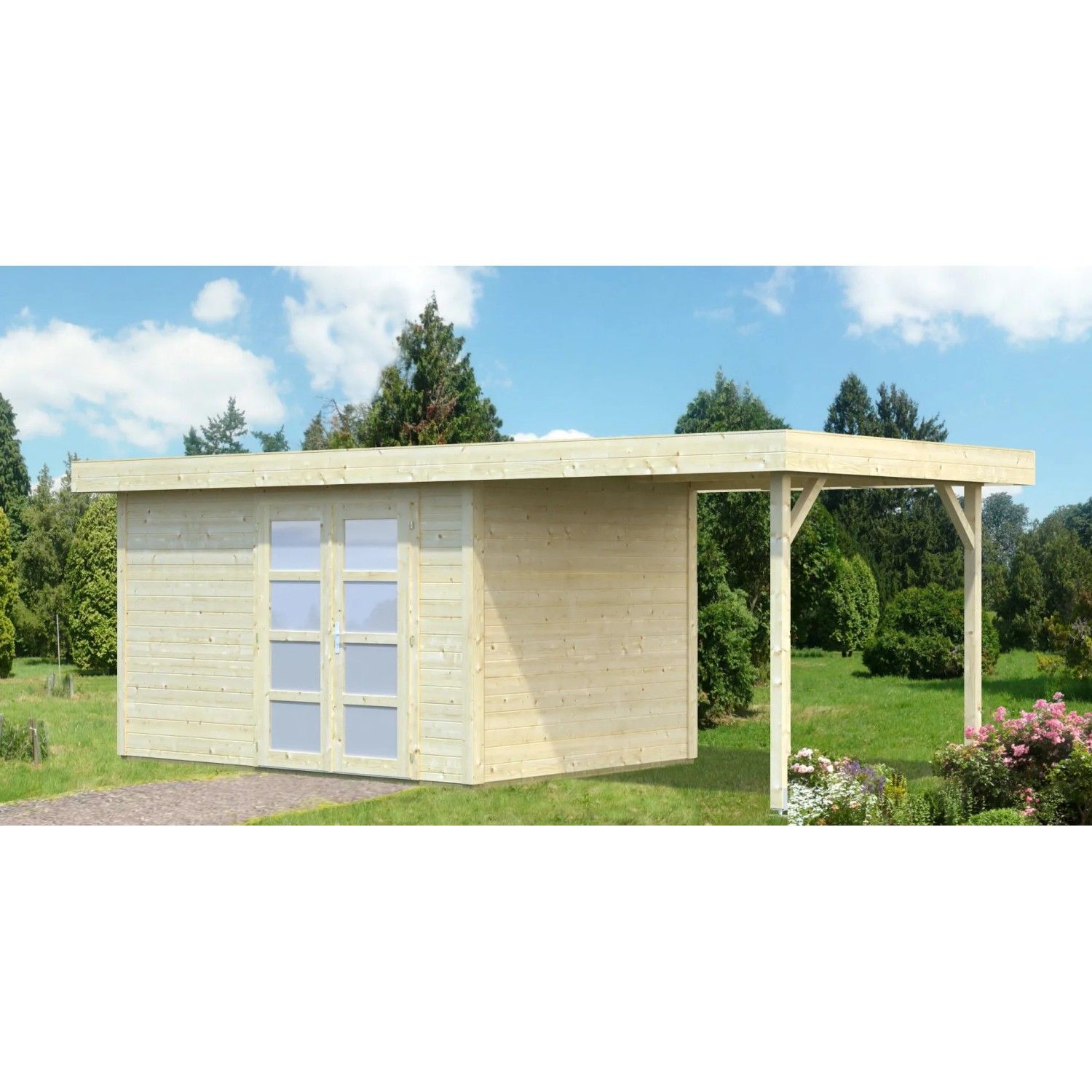 Palmako Holz-Gartenhaus Lara 587 cm x 250 cm