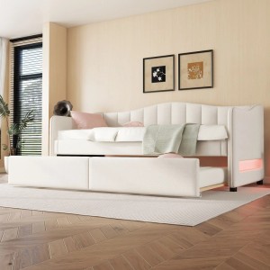 okwish Schlafsofa 90×200 mit Ausziehbarem Bett ohne Matratze