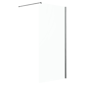Duschabtrennung Brava Frame Walk-In, 120x200 cm, Chrom, teilgerahmte Duschwand aus Glas.