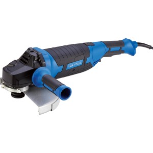 LUX Winkelschleifer E-WS-2000/230: Leistungsstarker Schleifer in Blau/Schwarz mit Zusatzhandgriff.