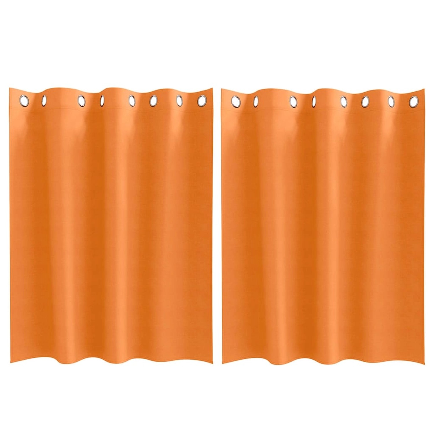 vidaXL Verdunkelungs-Vorhänge mit Ringen Helles Orange Polyester 4107398 günstig online kaufen