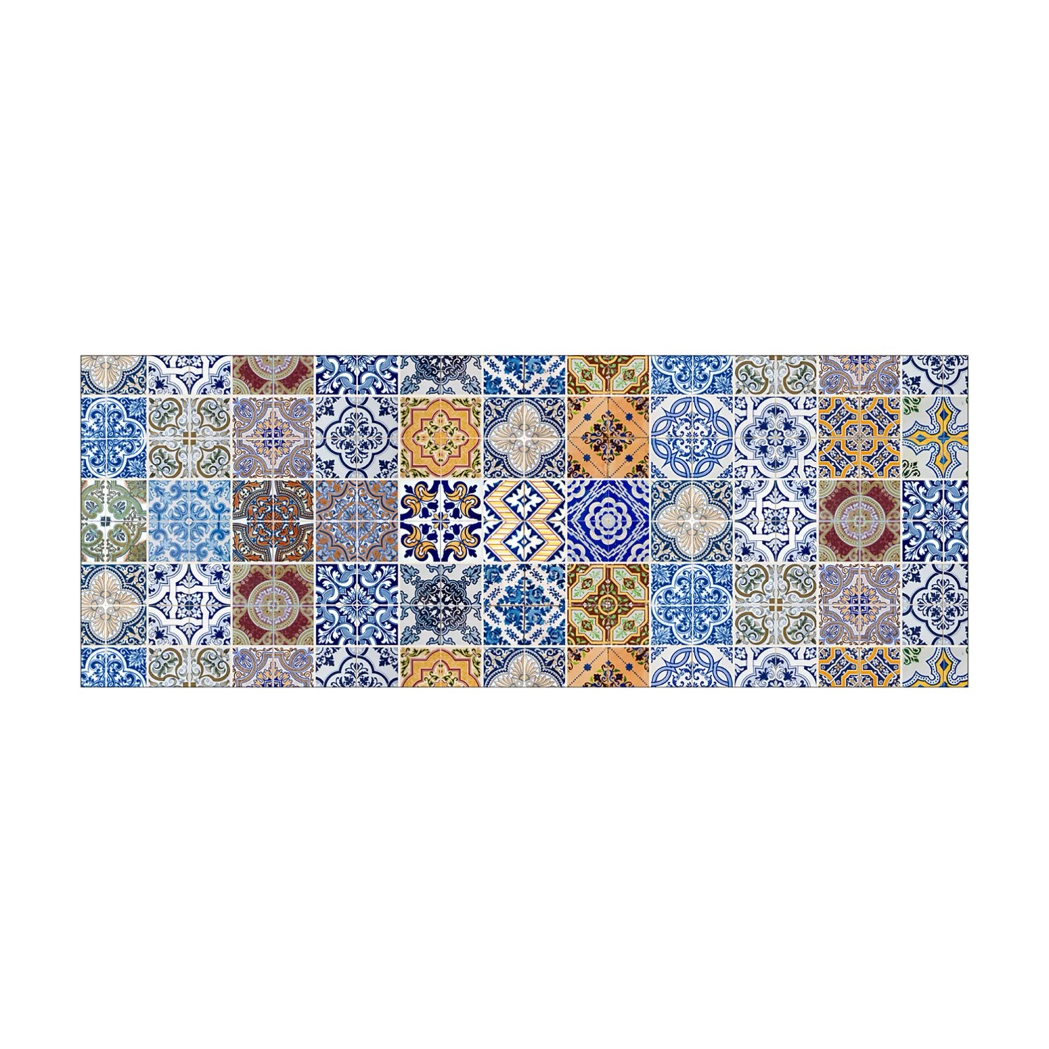 MySpotti Küchenrückwand Profix Cucina Pablo Fliesen 160 x 60 cm Gelb-Blau