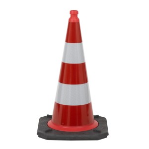 750 mm Leitkegel mit Reflexfolie RA2/B für Baustellenabsicherung gemäß StVO.