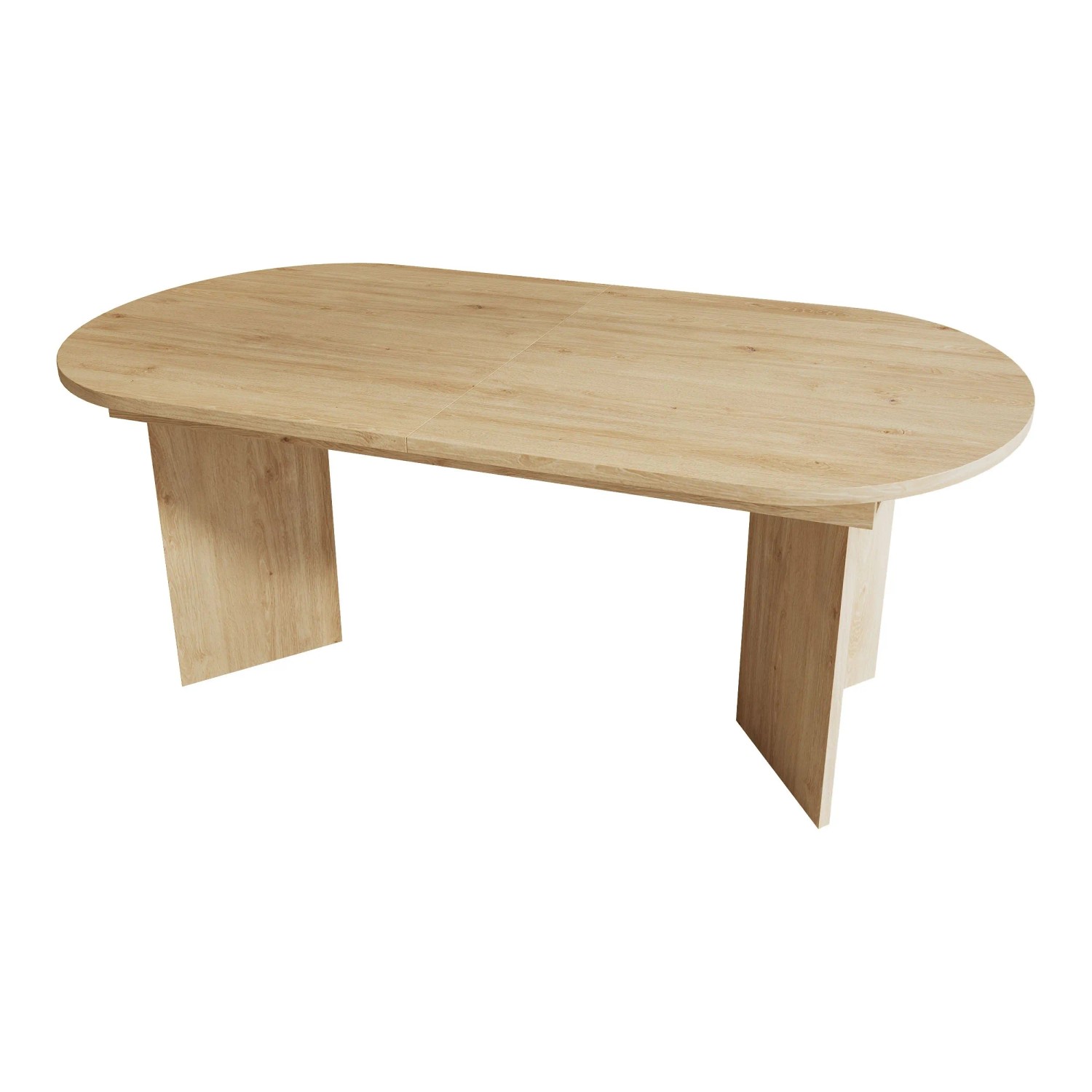 okwish Esstisch mit Abgerundeten Ecken Ausziehbar für 4–6 Personen 140/180 × 90 cm Natur