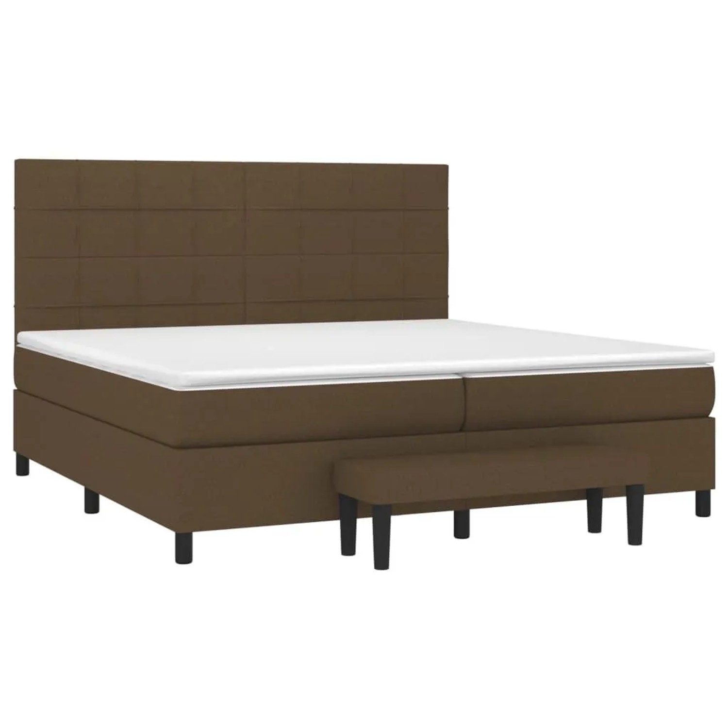 vidaXL Boxspringbett mit Matratze Dunkelbraun 200x200 cm Stoff 3136624 günstig online kaufen