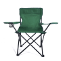 Grüner 24Move Campingstuhl Faltstuhl mit Getränkehalter und Tragetasche, Outdoor geeignet.