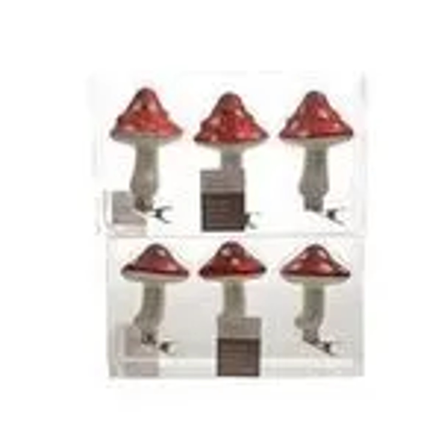 Thumbnail - Kaemingk Baumschmuck Pilz Pilzkappe 3er Set Glaspilz Mit Clip