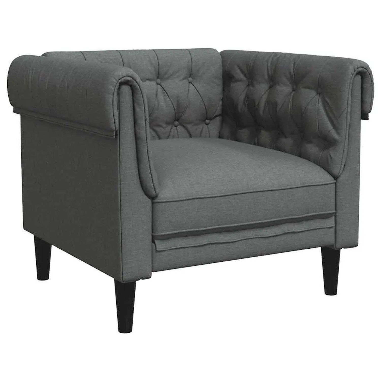 vidaXL Chesterfield-Sessel Dunkelgrau Stoff 372539