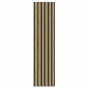 DenPanels Akustikpaneel Melamin Eiche Dunkel Filz Schwarz 260 cm x 60 cm
