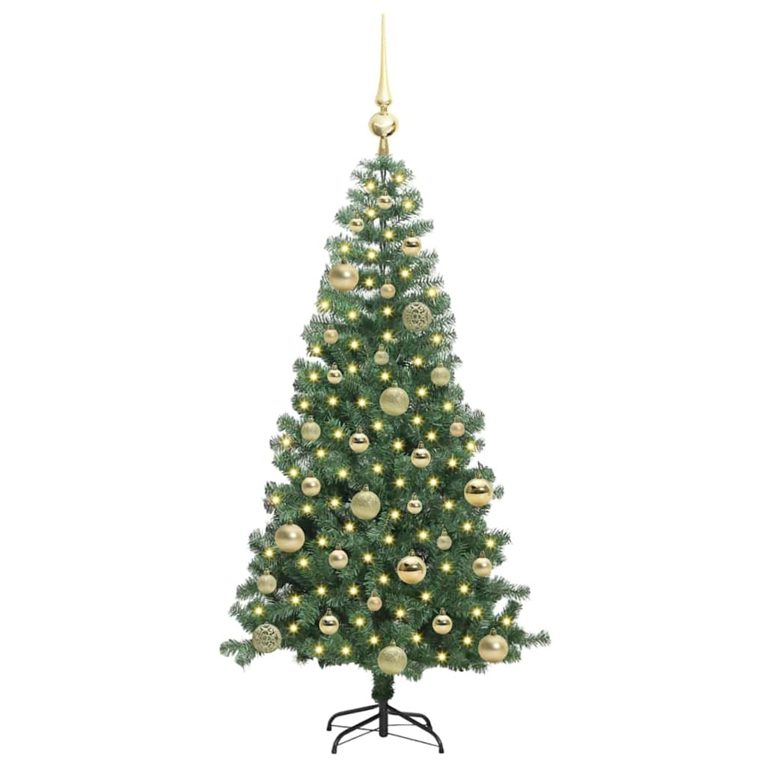 vidaXL Weihnachtsbaum mit 150 LEDs mit Ständer Grün 120 cm PVC 3396362
