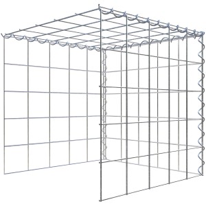 Gabiona Anbaukorb Typ 4, 50x50x50cm, Maschenweite 10x10cm, aus verzinktem Drahtgitter.