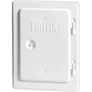 Weiße Firefix Kamintür, pulverbeschichtet, für Kamin- und Ofenzubehör.