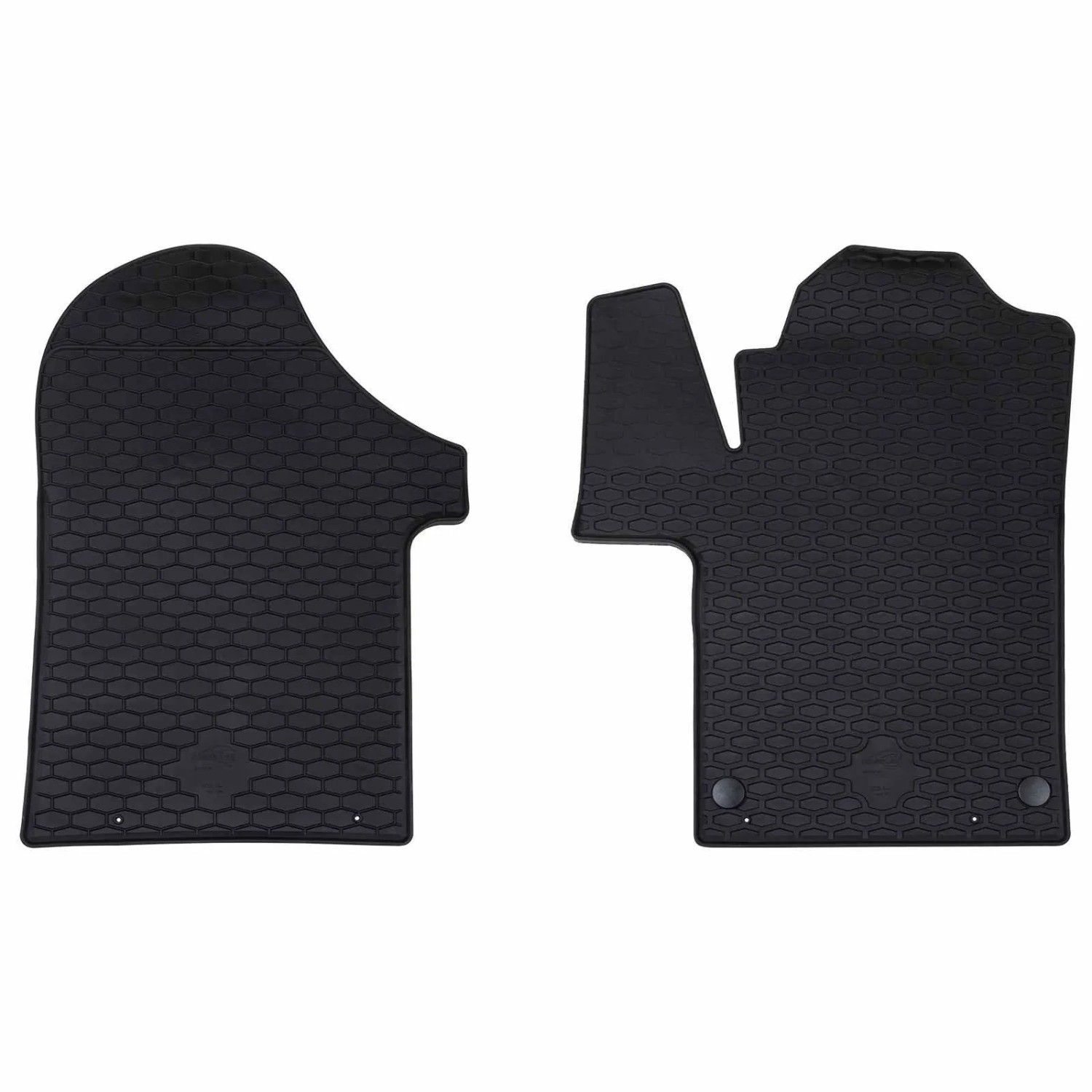 vidaXL Autofußmatte 2-Tlg Schwarz Gummi 42029127