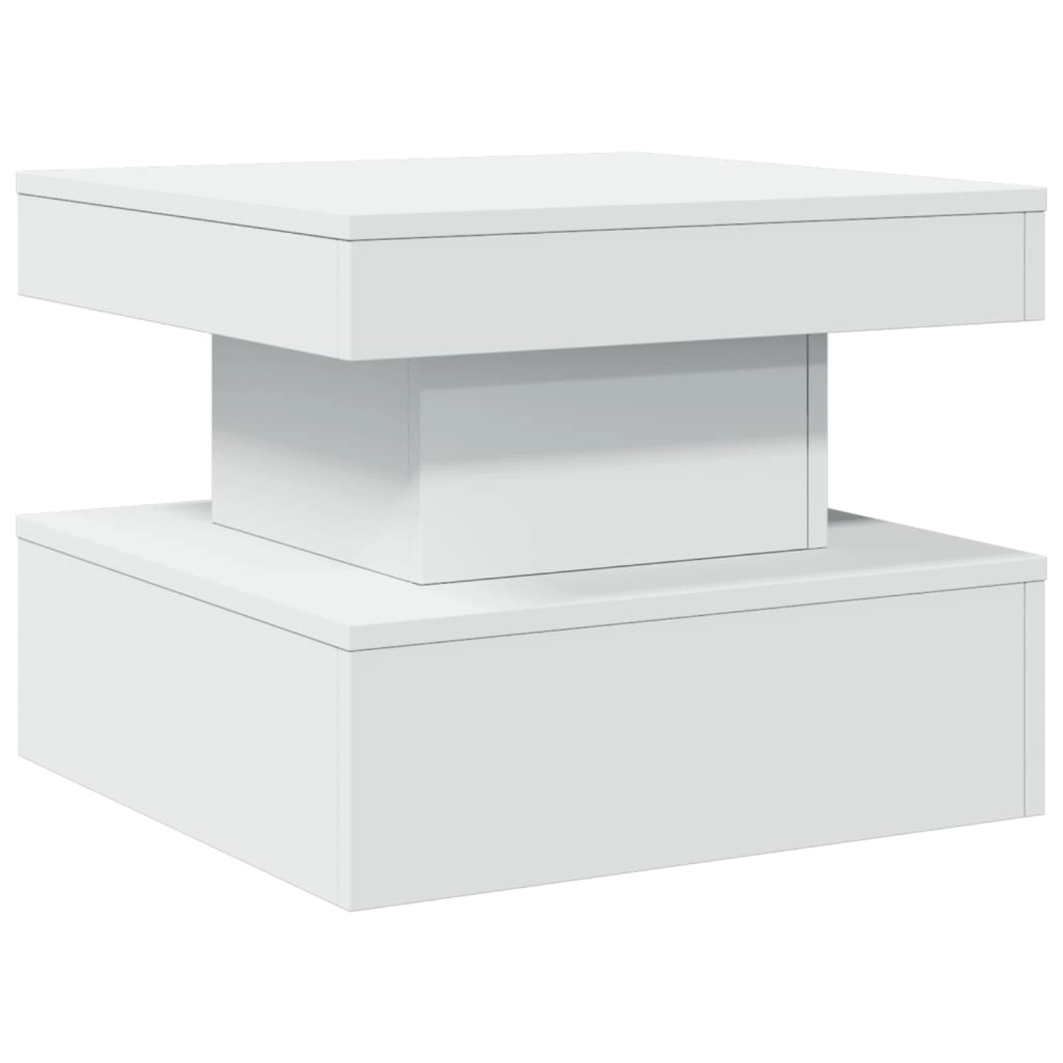 vidaXL Couchtisch mit LED-Leuchten Weiß 50x50x40 cm 839840 günstig online kaufen