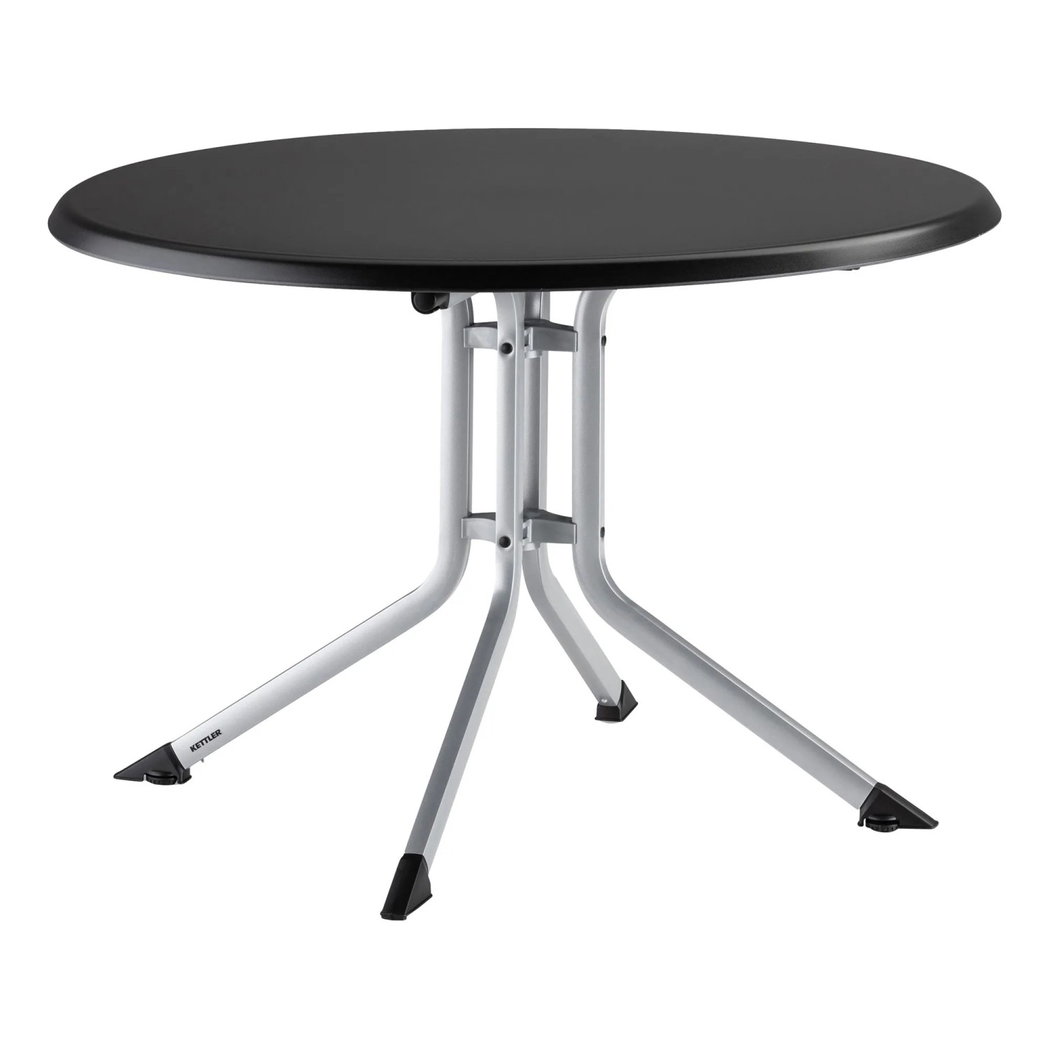 Kettler Klapptisch Kunststoff Silber-Anthrazit Ø 115 cm
