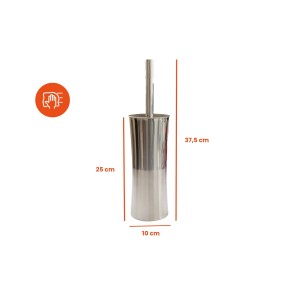 Bagnoxx Toilettenbürstenhalter, 25cm hoch, Edelstahl Silber. WC-Bürste und Halter für Badezimmer und Gäste-WC.