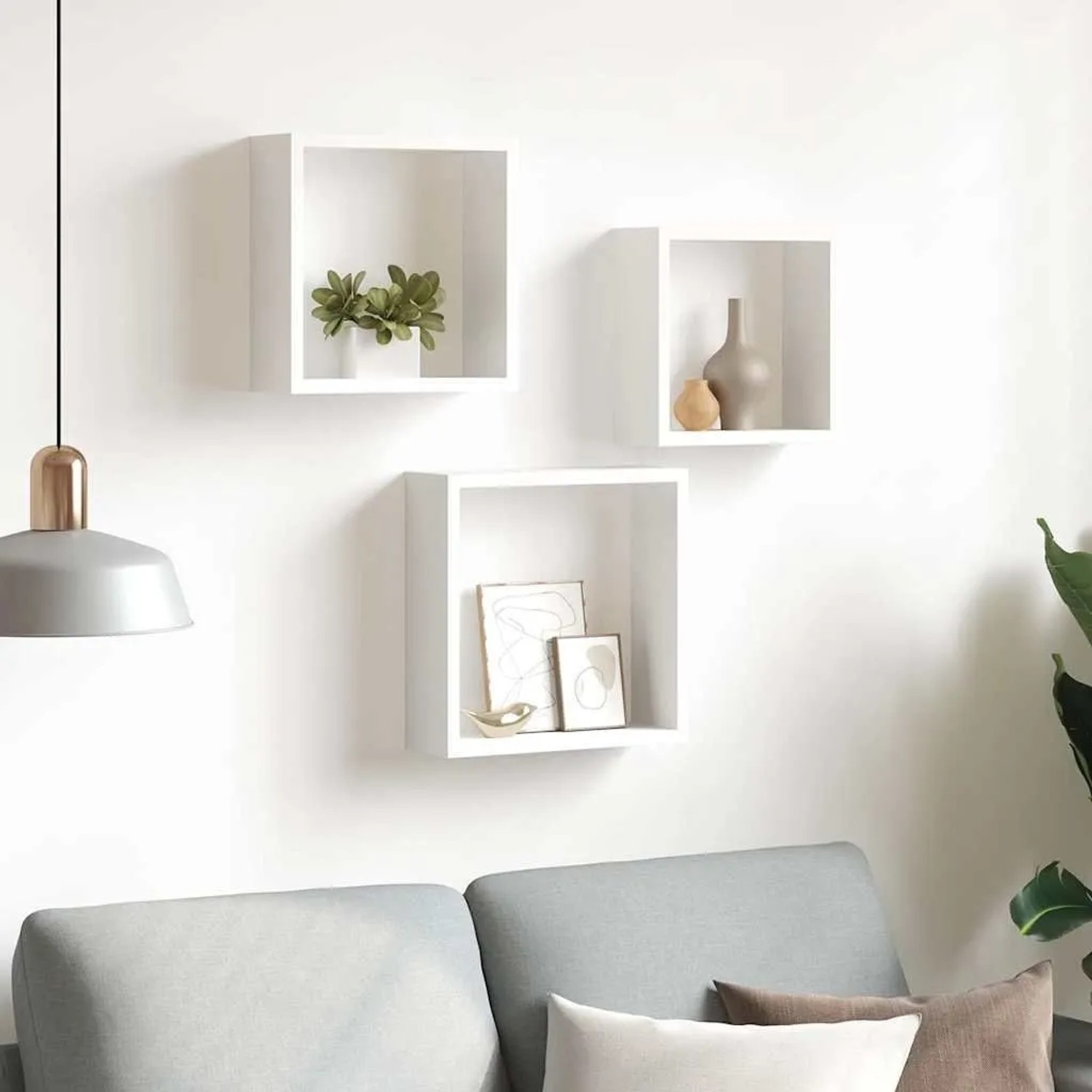 vidaXL Würfelregale 3 Stk Weiß MDF 323949_3