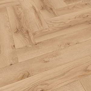 Classen Ville Laminat in Eiche Orpesa, 8 mm stark, Fischgrätmuster für stilvolle Böden.