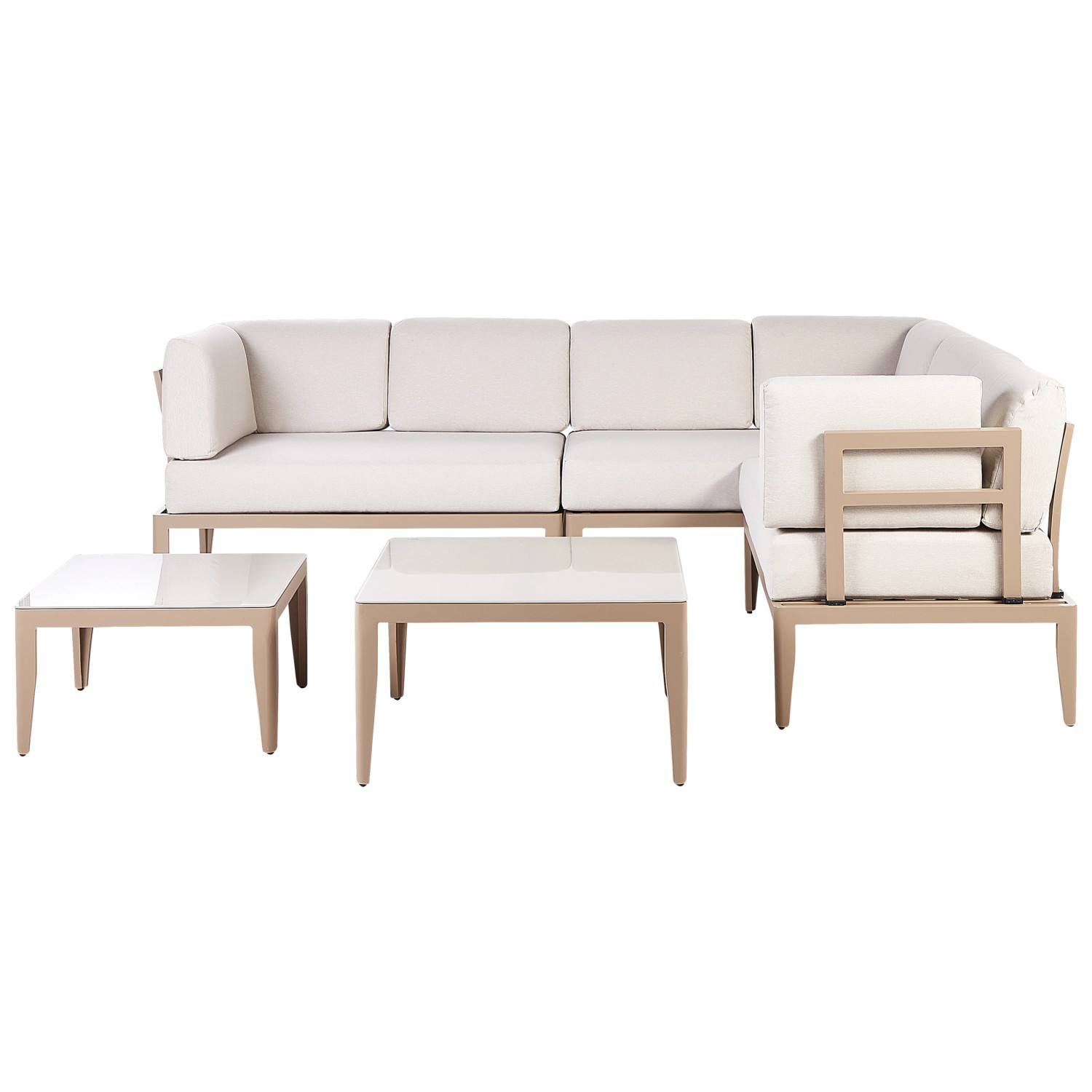 Beliani Lounge Set RIMA III Sandbeige