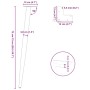 vidaXL Konsolentischbeine Konische Form 4 Stk Anthrazit 72-73 cm Stahl 4012518_10