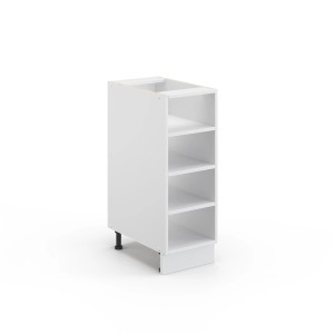Weißes, offenes Küchenregal Fame-Line (30 cm) von Vicco ohne Arbeitsplatte.