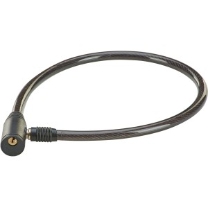 Schwarzes Prophete Kabelschloss, 55 cm lang, Ø 10 mm, zur Sicherung von Fahrrädern.
