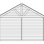 Skizze Skan Holz Gartenhaus Bern 2, 420x560cm, mit Dachlattung. Weekendhaus mit Satteldach.